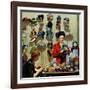 "Millinery Shop," March 10, 1945-John Falter-Framed Giclee Print