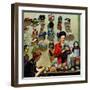 "Millinery Shop," March 10, 1945-John Falter-Framed Premium Giclee Print