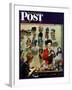 "Millinery Shop," Saturday Evening Post Cover, March 10, 1945-John Falter-Framed Giclee Print