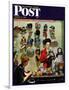 "Millinery Shop," Saturday Evening Post Cover, March 10, 1945-John Falter-Framed Giclee Print