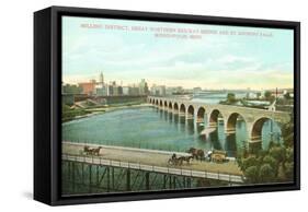 Milling District, Bridges, Minneapolis, Minnesota-null-Framed Stretched Canvas