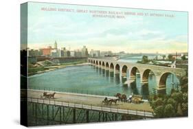 Milling District, Bridges, Minneapolis, Minnesota-null-Stretched Canvas