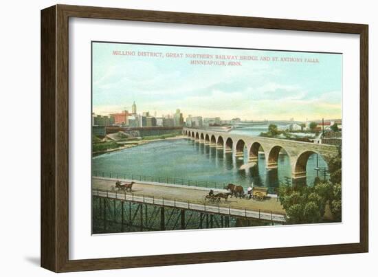 Milling District, Bridges, Minneapolis, Minnesota-null-Framed Art Print