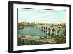 Milling District, Bridges, Minneapolis, Minnesota-null-Framed Art Print