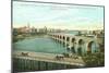 Milling District, Bridges, Minneapolis, Minnesota-null-Mounted Art Print