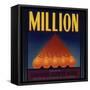 Million Brand - Arlington, California - Citrus Crate Label-Lantern Press-Framed Stretched Canvas