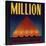 Million Brand - Arlington, California - Citrus Crate Label-Lantern Press-Stretched Canvas