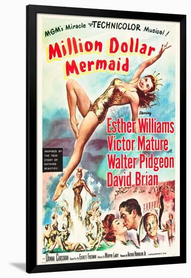 Million Dollar Mermaid, Esther Williams, Victor Mature, David Brian, 1952-null-Framed Art Print