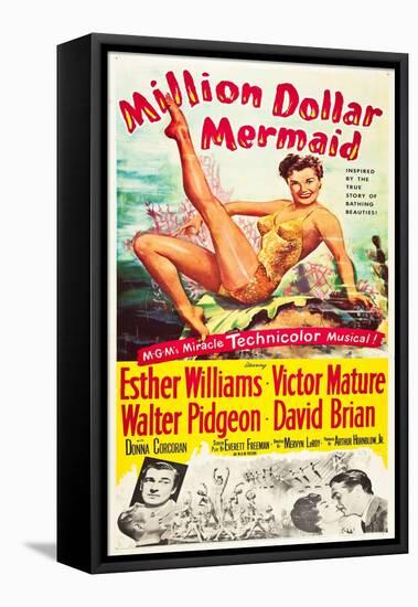 Million Dollar Mermaid-null-Framed Stretched Canvas