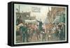 Million Lawyer March-null-Framed Stretched Canvas