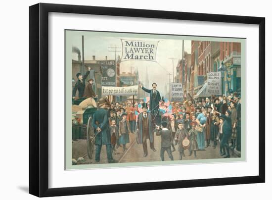 Million Lawyer March-null-Framed Art Print