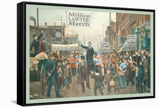 Million Lawyer March-null-Framed Stretched Canvas