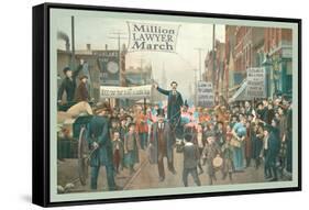 Million Lawyer March-null-Framed Stretched Canvas