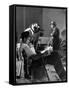 Millionaire Howard Hughes/Movie Studio Owner Studying Script on the Movie Set for "The Outlaw"-Bob Landry-Framed Stretched Canvas