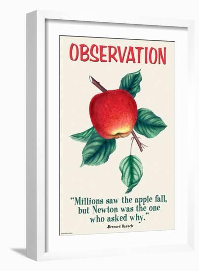 Millions Saw the Apple Fall-null-Framed Art Print