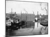 Mills and Smokestacks in Lowell, Massachusetts-null-Mounted Photographic Print