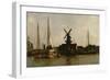 Mills at Dordrecht, 1872 (Oil on Canvas)-Charles Francois Daubigny-Framed Premium Giclee Print