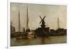 Mills at Dordrecht, 1872 (Oil on Canvas)-Charles Francois Daubigny-Framed Giclee Print