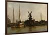 Mills at Dordrecht, 1872 (Oil on Canvas)-Charles Francois Daubigny-Framed Giclee Print