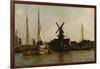 Mills at Dordrecht, 1872 (Oil on Canvas)-Charles Francois Daubigny-Framed Giclee Print