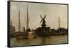 Mills at Dordrecht, 1872 (Oil on Canvas)-Charles Francois Daubigny-Framed Stretched Canvas