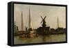 Mills at Dordrecht, 1872 (Oil on Canvas)-Charles Francois Daubigny-Framed Stretched Canvas