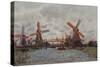 Mills at Westzijderveld Near Zaandam, 1871-Claude Monet-Stretched Canvas