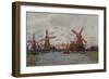 Mills at Westzijderveld Near Zaandam, 1871-Claude Monet-Framed Giclee Print