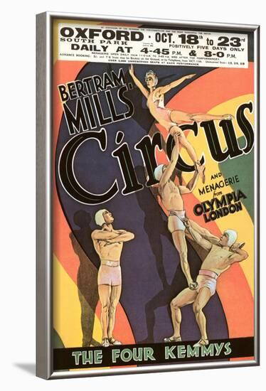 Mills Circus Acrobats-null-Framed Art Print