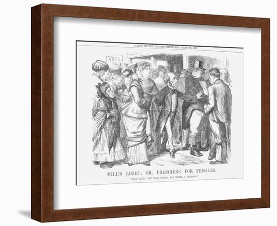 Mills Logic; Or, Franchise for Females, 1867-John Tenniel-Framed Giclee Print