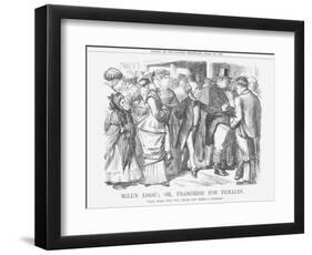 Mills Logic; Or, Franchise for Females, 1867-John Tenniel-Framed Giclee Print