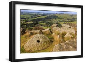 Millstone, Curbar Edge, Peak District National Park, in Summer, Derbyshire-Eleanor Scriven-Framed Photographic Print