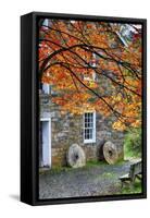 Millstones at a Gristmill During Fall, Cooper Mill, Chatham, New Jersey-George Oze-Framed Stretched Canvas