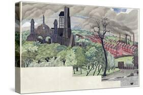 Millworkers Landscape, C.1920-John Northcote Nash-Stretched Canvas