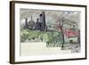 Millworkers Landscape, C.1920-John Northcote Nash-Framed Giclee Print