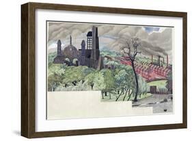 Millworkers Landscape, C.1920-John Northcote Nash-Framed Giclee Print