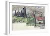 Millworkers Landscape, C.1920-John Northcote Nash-Framed Giclee Print