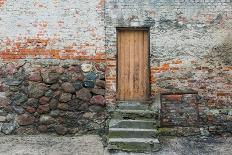 Vintage Photo of Old Wall with Doors-Milosz_G-Framed Photographic Print