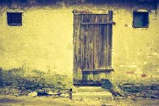 Vintage Photo of Old Wall with Doors-Milosz_G-Framed Photographic Print