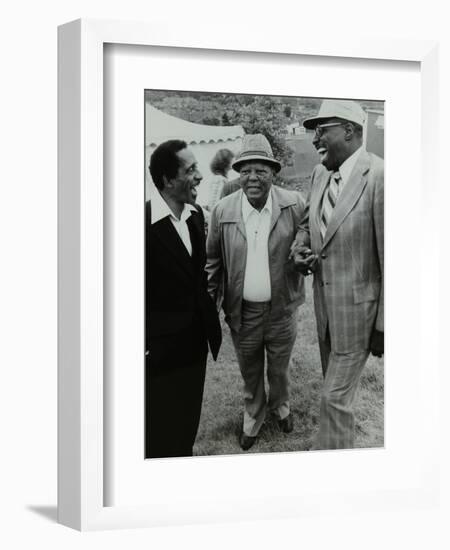 Milt Jackson, Budd Johnson and Major Holley at the Capital Radio Jazz Festival, London, 1979-Denis Williams-Framed Photographic Print