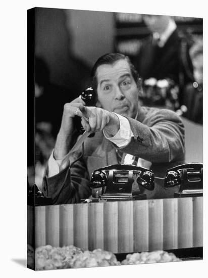 Milton Berle at Fund Raiser for Damon Runyon Memorial Cancer Fund on NBC's Broadcasting Channel-Martha Holmes-Stretched Canvas