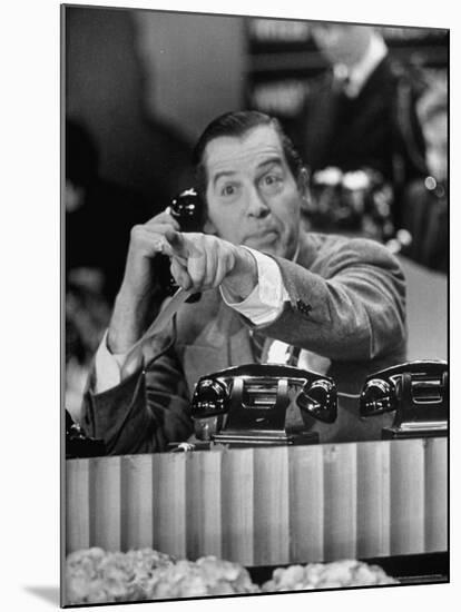 Milton Berle at Fund Raiser for Damon Runyon Memorial Cancer Fund on NBC's Broadcasting Channel-Martha Holmes-Mounted Premium Photographic Print