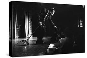 Milton Berle Petting Audience Members Head During Comedy Routine at El Rancho, Las Vegas 1958-Allan Grant-Stretched Canvas