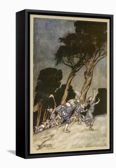 Milton, Comus-Arthur Rackham-Framed Stretched Canvas