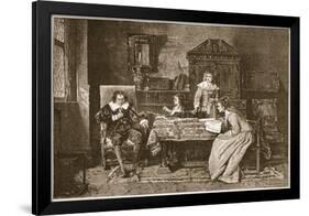 Milton Dictating 'Paradise Lost'-Mihaly Munkacsy-Framed Giclee Print