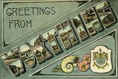 Greetings from Worthing, Postcard, C1913-Milton-Stretched Canvas