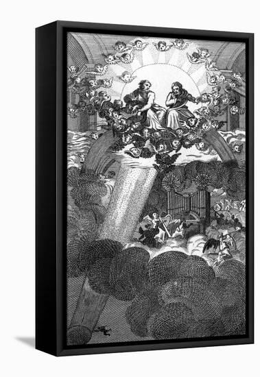 Milton's Paradise Lost by William Hogarth-William Hogarth-Framed Stretched Canvas