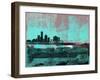 Milwaukee Abstract Skyline II-Emma Moore-Framed Art Print