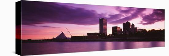 Milwaukee Art Museum at Dusk, Milwaukee, Wisconsin, USA-null-Stretched Canvas