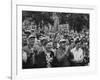 Milwaukee Braves Fans Jam the Streets to Welcome Team Back from Road Trip with Victory Parade-Francis Miller-Framed Photographic Print